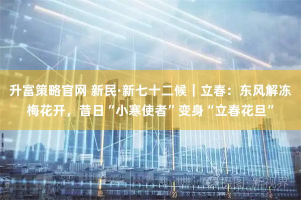 升富策略官网 新民·新七十二候｜立春：东风解冻梅花开，昔日“小寒使者”变身“立春花旦”